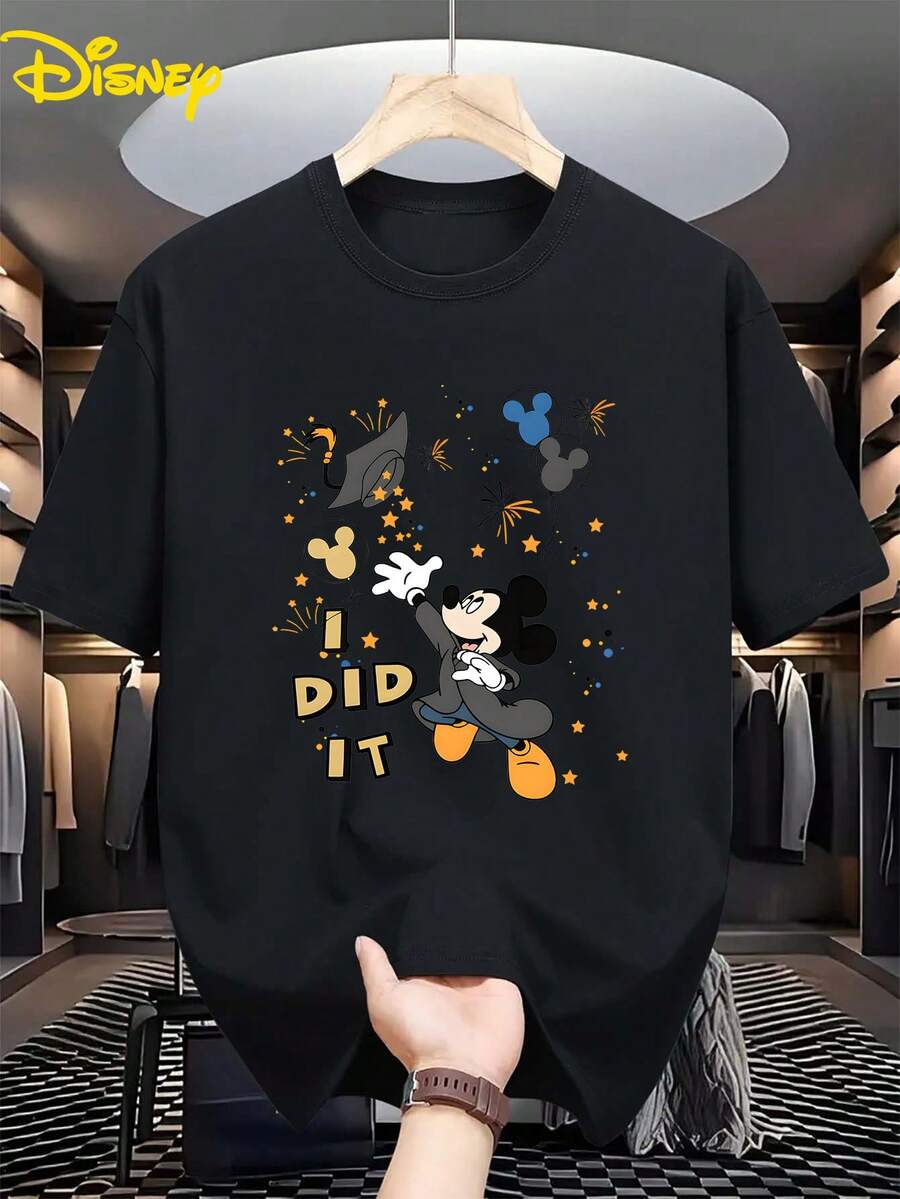 Authorized By Disney, Black Disney Spring Dog Short-Sleeved T-Shirt Toy Story Retro-Style Loose Top Is The Same For Men And Women. It Is Necessary For Summer, And It Is A Gift For Disney Lovers. - 黑色 - 查看 1