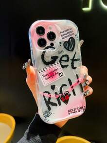 1pc Inspirational Slogan Sunny Positive Anti-Slip Fashionable Phone Case, Compatible With IPhone 11/12/13/14/15/15 Pro/15 Plus/15 Pro Max/7 Plus/8 Plus/X/Xs Max/Xr/11 Pro/12 Pro/13 Pro/14 Pro/12 Mini/13 Mini/11 Pro Max/12 Pro Max/13 Pro Max/14 Pro Max/14 Plus/6/6s/6 Plus/7/8/SE, Waterproof, Shockproof, Anti-Fall, Anti-Scratch - Multicolor - View 5