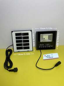 1件裝寶碗造型ABS材質無線太陽能充電燈，內置18650大容量電池，戶外防水感光遙控定時LED太陽能投光燈，適用於花園、居家、庭院、走廊、廣場、道路、公園、戶外工程及緊急維修照明 - 彩色 - 查看 9
