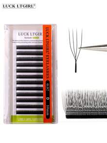 12 Rows 0.07 D 4D U-Shape Eyelash Extensions, Premium U-YY Lashes, Lash Tech Supplies,Soft & Fluffy Premade Fans Lash Clusters, False Eyelashes - D - View 16