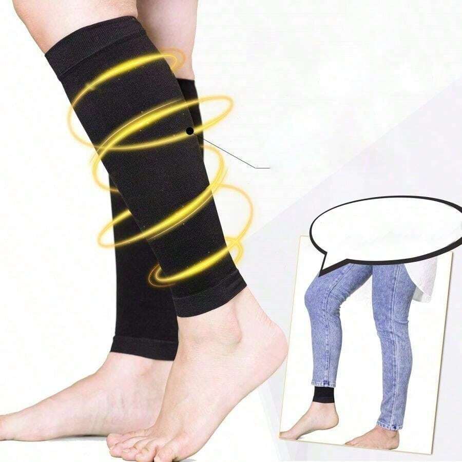 Vớ nén bắp chân unisex, vớ nén hỗ trợ bắp chân và đầu gối cho chạy marathon. - màu đen - Xem 1
