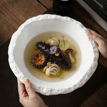 Creative Seafood Platter Soup Plate Ceramic Plate Serving Dish Display Plate Large Fish Dinner Plate Dinner Plate Western Dining Plate - White - View 3