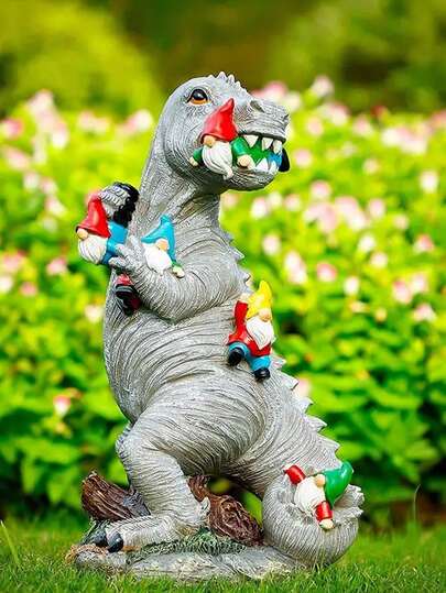 One Dinosaur Outdoor Garden Decoration, Mini Dinosaur Outdoor Sculpture, Suitable For Patios, Lawns, Terraces, Housewarming Garden Gift.