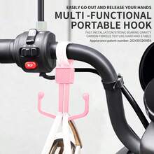 Multi-Function Convenient Front Rotating Double Hook Heavy Duty Hook For Electric Scooter, Motorcycle, Bicycle - 1 Pack - View 7