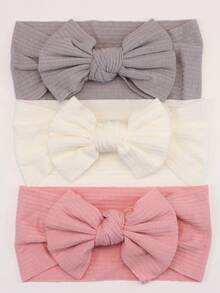 5 Stücke/Set Weiche elastische Schleifen-Stirnbänder für Neugeborene Baby Mädchen, Kinderzubehör für die Haare, Geschenk für Baby Mädchen, Alltagsstil für 0-3 Jahre alt - Mehrfarbig, 5 Stück - C3 - Übersicht 4