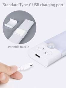 1 Stück LED Bewegungssensor Licht, 3-Farben einstellbar, geeignet für Schrank, Kleiderschrank, Arbeitsplatte Beleuchtung; kabellose USB aufladbare Küchenbeleuchtung; batteriebetriebene Beleuchtung für Schrank, Treppenhaus, Flur, Zimmer, Nacht, Computerbeleuchtung; sofortige Beleuchtung für Halloween Dekoration - mehrfarbig - Übersicht 8