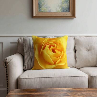 2 fundas de almohada con estampado de rosas (sin incluir relleno), 45 X 45 cm/18" X 18", fundas de almohada decorativas florales modernas, sin relleno de almohada, adecuadas para sofá, sala de estar