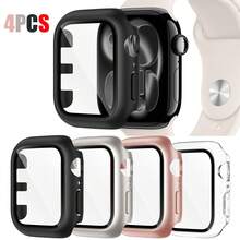 6pcs Or 4 Packs Or 2Pcs Pc + Tempered Glass All-In-One Watch Case, Anti-Drop Stylish Protective Cover, Compatible With Apple Watch Case 40/41/42/44/45/46/49mm, Compatible With Apple Watch Series Ultra/Se/11/10/9/8/7/6/5/4/3/2/1, Smart Watch Accessories Men Women - 4PCS - View 31
