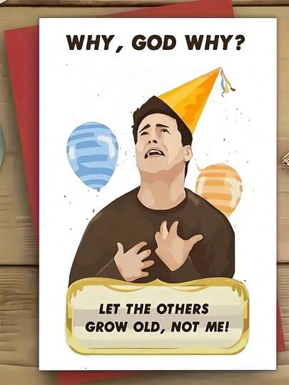 Bộ thiệp sinh nhật Joey ngộ nghĩnh - Thiệp chúc mừng sinh nhật hài hước, tự dán, bề mặt bóng, chất liệu giấy cao cấp - Món quà văn phòng phẩm hàng ngày hoàn hảo.