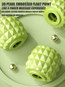 2件装瑜伽腿部按摩器 - 腿部滚轮、泡沫轴、肌肉按摩工具，用于腿部拉伸和放松，多功能按摩器 - 彩色 - 查看 3