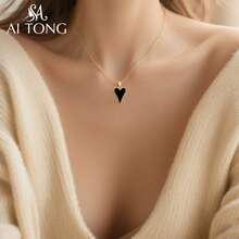 1 chiếc dây chuyền mặt hình trái tim tối giản sang trọng, đa năng, phù hợp cho nữ giới đeo hàng ngày. - Bạc - Xem 5