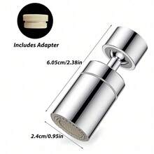2-In-1 Water Mode Faucet With Mist And Bubble Options - Plastic, 360° Swivel, Bathroom & Kitchen Splash Proof Design, Potable Water , Bathroom Faucet | Modern Faucet | Faucet - Silver - View 4