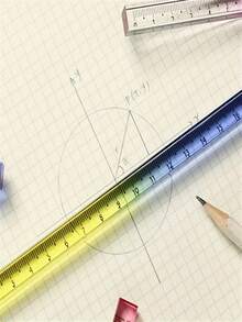 Regla de gradiente de 15 cm/5,91 pulgadas - Escala multicolor transparente (rosa, amarillo, verde, azul, morado) para geometría, dibujo, oficina y estudio - Superficie lisa y duradera, herramienta de medición precisa, herramienta de dibujo geométrico, diseño vívido, material transparente conveniente (la uniformidad de la distribución del color del producto se distribuye al azar) - Multicolor - Ver 5