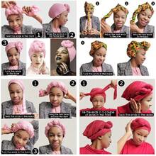 Ankara - Soft African Print Headband For Long Hair, Scarf, Turban, African Knit Sweater, 42543435 - Navy Blue - View 2