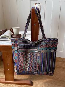 Large Capacity Handbag For Women, New Fashionable Versatile Commuter Shoulder Tote Bag - Multicolor - View 8