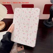 A Pink Bow - Pattern Protective Tablet Case - Ideal For Sweet - Style Lovers And Fashion Enthusiasts, Protective Soft TPU Flip - Pen Holder Compatible With IPad 10th Generation 10.9-Inch 2022 / Air 13(M3 2025)/ Air 11(M3 2025) Compatible WithSAMSUNG,Compatible With XIAOMI - Multicolor - View 5