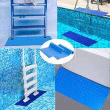 1 Roll Swimming Pool Ladder Mat, 60.86 Cm X 90.44 Cm Anti-Slip Shower Mat Swimming Pool Ladder Mat, Cushion For Pool Steps Or Ladders, And Anti-Slip Pool Liner (Blue - 0.07 Cm Thick) - A - View 4