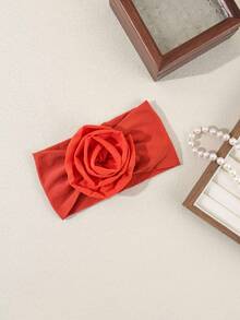Solid Color Fashion Rose Flower Baby Headband, Soft & Comfortable Infant Hair Accessories - Multicolor - View 9