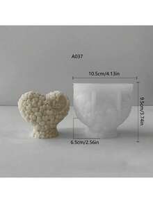 心形蜡烛 DIY 手工蜡香膏多功能硅胶模具 - 愛心 - 查看 3