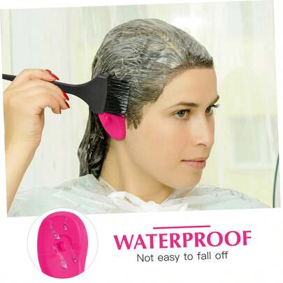 2 Bottles Of Shampoo And Hair Dye, Ear Protection Cover For Hair Dyeing. Ear Protection Cover, Ear Protection Cap, Hair Care Ear Protection Hood, Ear Shower Cap.
