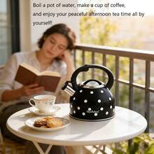 Haus Roland Hausroland 2.5升不锈钢鸣笛波点水壶，适用于燃气灶和电磁炉 - 查看 8