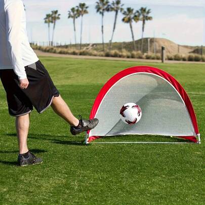 Foldable Portable Soccer Goal With Fixing Pegs And Storage Bag, Made Of Oxford Cloth Mini Pop-Up Net, Suitable For Indoor And Outdoor Use, Multiple Colors Available - Perfect Gift For Soccer Fans And Backyard/Home Training