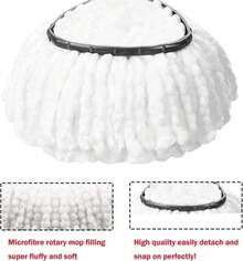 4 Pack Spin Mop Replacement Head Mop Refill Compatible With Oceda Triangle Swivel Mops Microfiber Swivel Mop Refill,Deep Clean,Machine Washable And Easy To Replace - ColorB - 查看 6