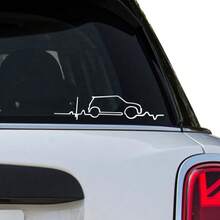 Car Outline ECG Heartbeat Strip Reflective Stickers For MINI S R55 R56 F56 F55 F57 F60 R60 Countryman JCW Vinyl Decals - Car Sticker - View 4