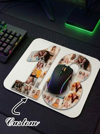 Customized Photo Mouse Pad, Father's Day Gift, Personalized World's Best Dad Custom Photo Mouse Pad, Office Desk Accessory Mouse Pad, Computer Mouse Pad, Valentine's Day Gift, Classmate Gift, Christmas Gift, Family Gift, Colleague Gift