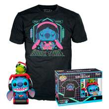 Funko POP Disney Lilo & Stitch Figure - POP & Tee Gamer Stitch With Frog Set - 9cm Collectible Vinyl Figure - Game Time Design - Officially Licensed Product - Gift For Fans And Collectors - Multicolor - Ver 2
