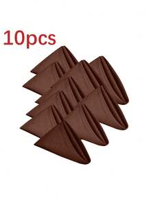 CozRhythm 6/10/20/50片装棕色布餐巾，尺寸分别为12x12英寸、14x14英寸、17x17英寸，100%涤纶材质，可水洗，适用于派对、婚礼和晚宴。 - 棕色 - 查看 33