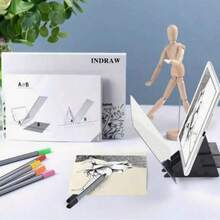 1 bảng vẽ quang học di động, bảng chiếu vẽ quang học, dụng cụ phác thảo, quà tặng Giáng sinh và Lễ Tạ ơn cho nghệ sĩ, kích thước: 20x13cm - Bộ - Xem 3