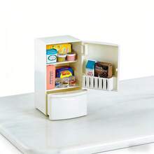 1:12 迷你玩具屋套装，家用玩具屋冰箱组合，小型厨房场景装饰（不含娃娃） - 彩色 - 查看 5
