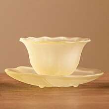 Bộ 1 tách trà gốm tráng men thanh lịch, tách trà thủy tinh mờ như pha lê kèm đĩa lót, thích hợp để thưởng trà, thư giãn, sử dụng hàng ngày, thiết kế bất đối xứng độc đáo, quà tặng ngày lễ, quà Giáng sinh. - Nhiều màu - Xem 9