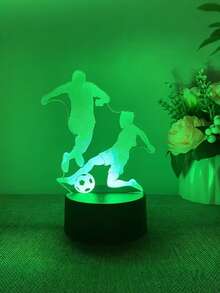 3D Football Shaped Touch Sensor Color Changing Night Light, USB Powered Desk Decor Lamp, Ideal Gift For Football Fans, Suitable For Bedroom, Study And Living Room Decoration, Birthday And Holiday Present - One Size Fits All - View 2