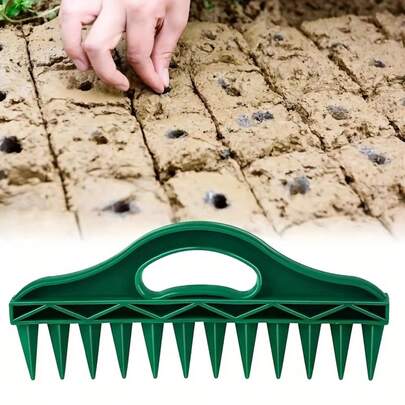 Dụng cụ gieo hạt, dụng cụ khoan đất, máy gieo hạt và dụng cụ đục lỗ đất, dụng cụ định khoảng cách gieo hạt trong làm vườn, thích hợp cho đất nông nghiệp, trồng rau trong vườn, bừa nông nghiệp.