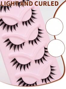 5对漫画风格透明A字尖头小恶魔假睫毛，自然卷翘，适合角色扮演，可用于延长漫画眼妆，长度10-15毫米 - 查看 6