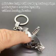 1pc Stainless Steel Mini Keychain - Creative Card Clip Design, Convenient Trap Style For Daily Carry. Durable Stainless Steel Material, Unique Design, Perfect Gift For Boyfriend/Girlfriend - Multicolor - View 3