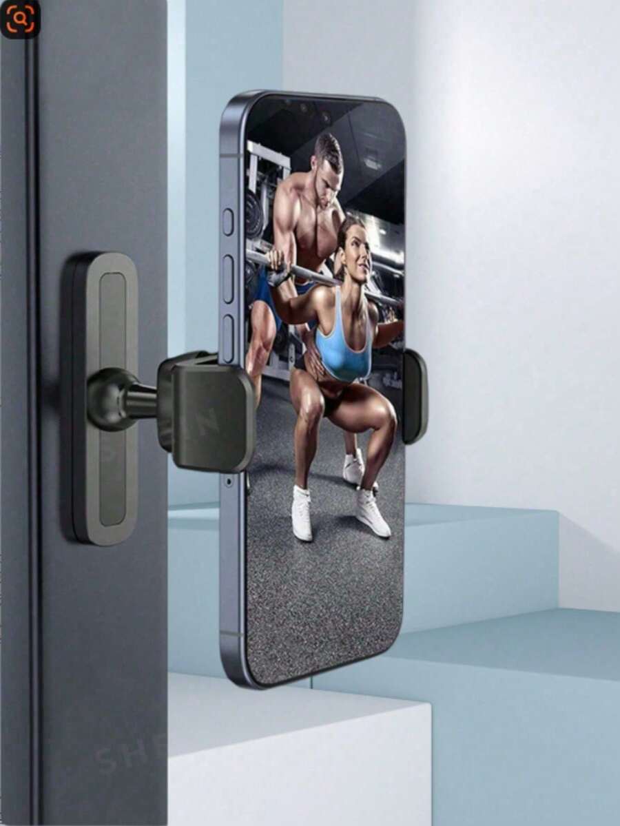 1pc 360 Degree Adjustable Magnetic Phone Holder, Fitness Equipment Home Gym Accessory - A - View 1