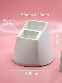 Dual Slot Remote Control Holder, Can Accommodate 2 Remotes, Minimalist Black And White Design, Suitable For TV, AC, Lighting Remotes And Office Supplies, Practical Desktop Organizer Stand - Multicolor - View 10