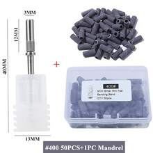 50Pcs 3mm Black Purple Nail Art Sanding Bands With Mandrel, Professional Manicure Grinding Polishing Tool For Home & Salon Use - Purple - View 9