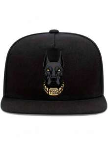 Zestaw 1/2 czapek baseballowych i torby crossbody z nadrukiem Cool Dog, czapka z regulowanym płaskim daszkiem i torba na ramię, modna na świeżym powietrzu, sportowa, uliczna, prezent dla siebie lub znajomych - Wielokolorowe - Zobacz 3