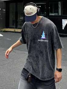 Disney Official Licensed Walt Disney World Sorcerer Mickey Double-Sided Graphic T Shirts 100 Percent Cotton Disney Shirt 220g Unisex - Black - View 3