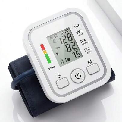 Baumanómetro Control de la Respiración Medición Digital Monitor de Respiración Presión Arterial con Diagnóstico Fonético (Voz) en Español Compacto Portátil Práctico Facil de Transportar Adecuado para Personas Mayores Ideal para el Hogar Cuidado de Salud Monitor de Presión Arterial de Muñeca Pantalla LED Digital Uso de Baterías AAA (4 piezas) Alta Precisión con Chip Inteligente Grado 3mus