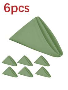 CozRhythm 6/10/20/50件套灰绿色布餐巾，尺寸分别为12x12英寸、14x14英寸、17x17英寸，100%涤纶材质，可水洗，适用于派对、婚礼和晚宴。 - Sage Green - 查看 23