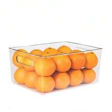 1/2pcs Transparent Plastic Storage Box, Food Pantry Organizer Box And Storage Container, Refrigerator Organizer Box, Kitchen Cabinet Organizer Box, Home Bathroom Freezer Refrigerator Storage Box, Food Storage And Organization Set - Clear - View 12