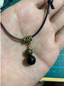 1件装可调节葫芦吊坠沙滩脚链，女士饰品 - 黑色 - 查看 5
