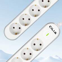 CILIA 1pc Universal Travel Adapter Plug, 16A High Power Converter Socket, Type E/F Plug, White - EU E Type Plug(220-240V) - View 5