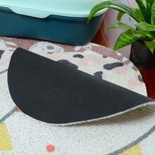 Alfombra para la caja de arena de gato, alfombra de PVC antideslizante para mascotas, atrapa el desorden y es fácil de limpiar - Naranja Coral - Ver 5