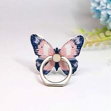 Cute Butterfly Element Painted Creative Finger Ring Phone Holder Stand Spring Easter Gift - Multicolor - View 5